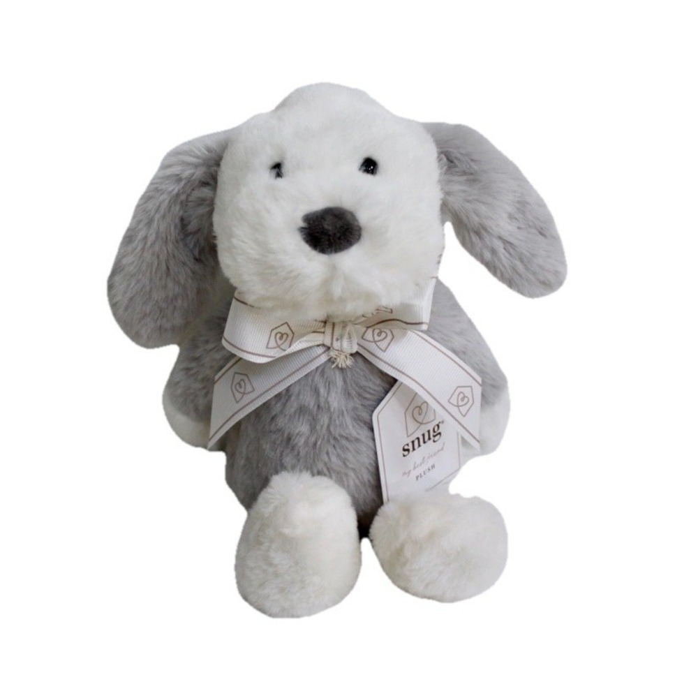 NWT Baby Snug Puppy Dog Lovey‎ Gray/White 12" Plush Toddler Soft Stuffed Animal - Picture 2 of 8